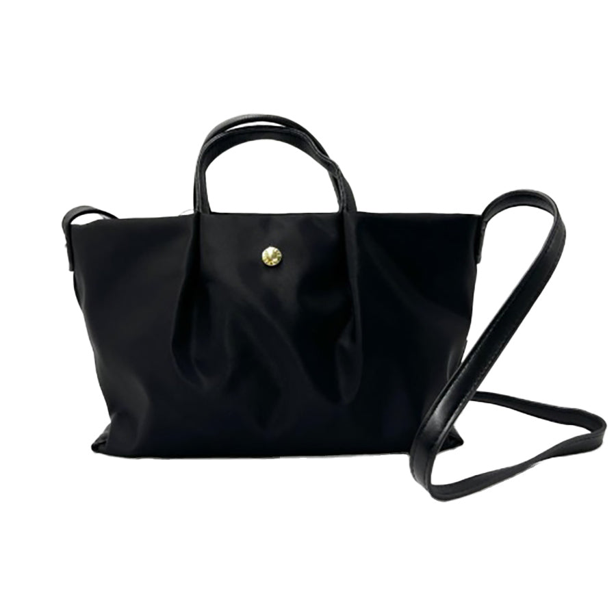 LEGATO LARGO Lightweight Mini Shoulder Bag for Women - Black (220g) - Perfect for Travel, Shopping & Everyday Use