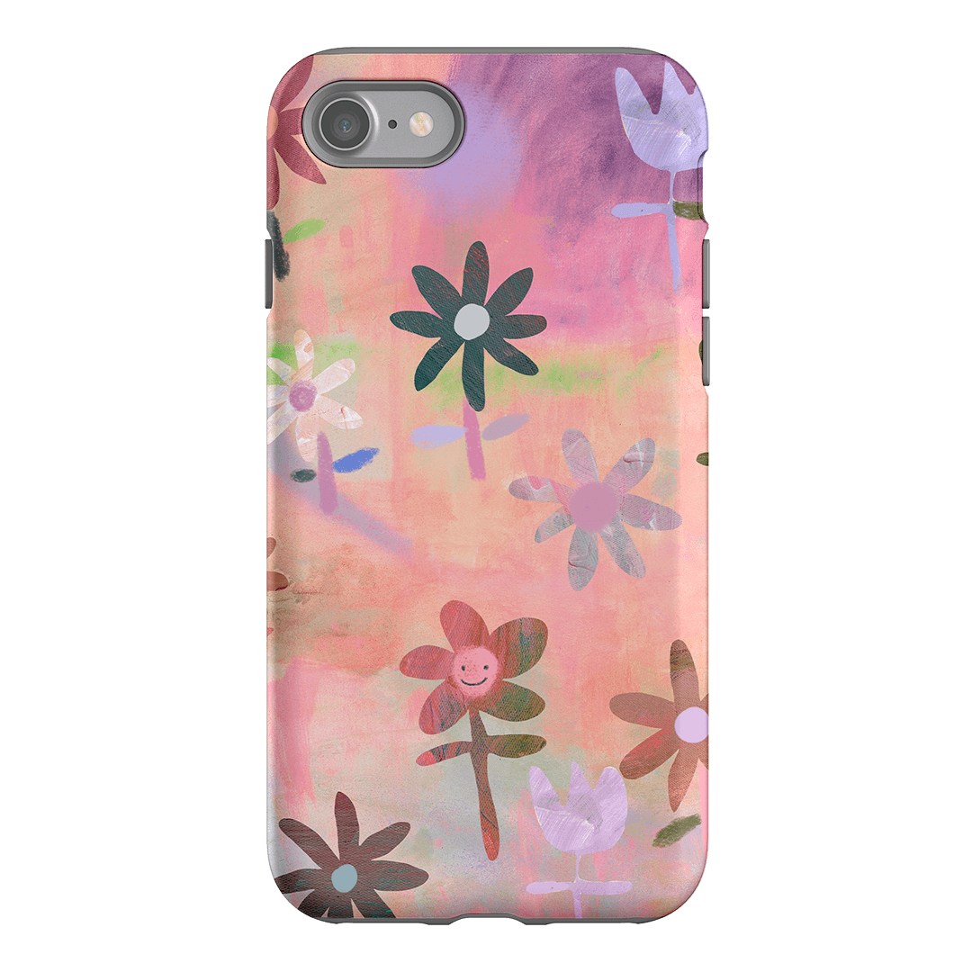 Premium Lazy Daisy Floral Phone Case - Shockproof & Slim Design for iPhone 15/14/13/12/Pro/Max - Perfect for Everyday Use, Travel & Outdoor Activities