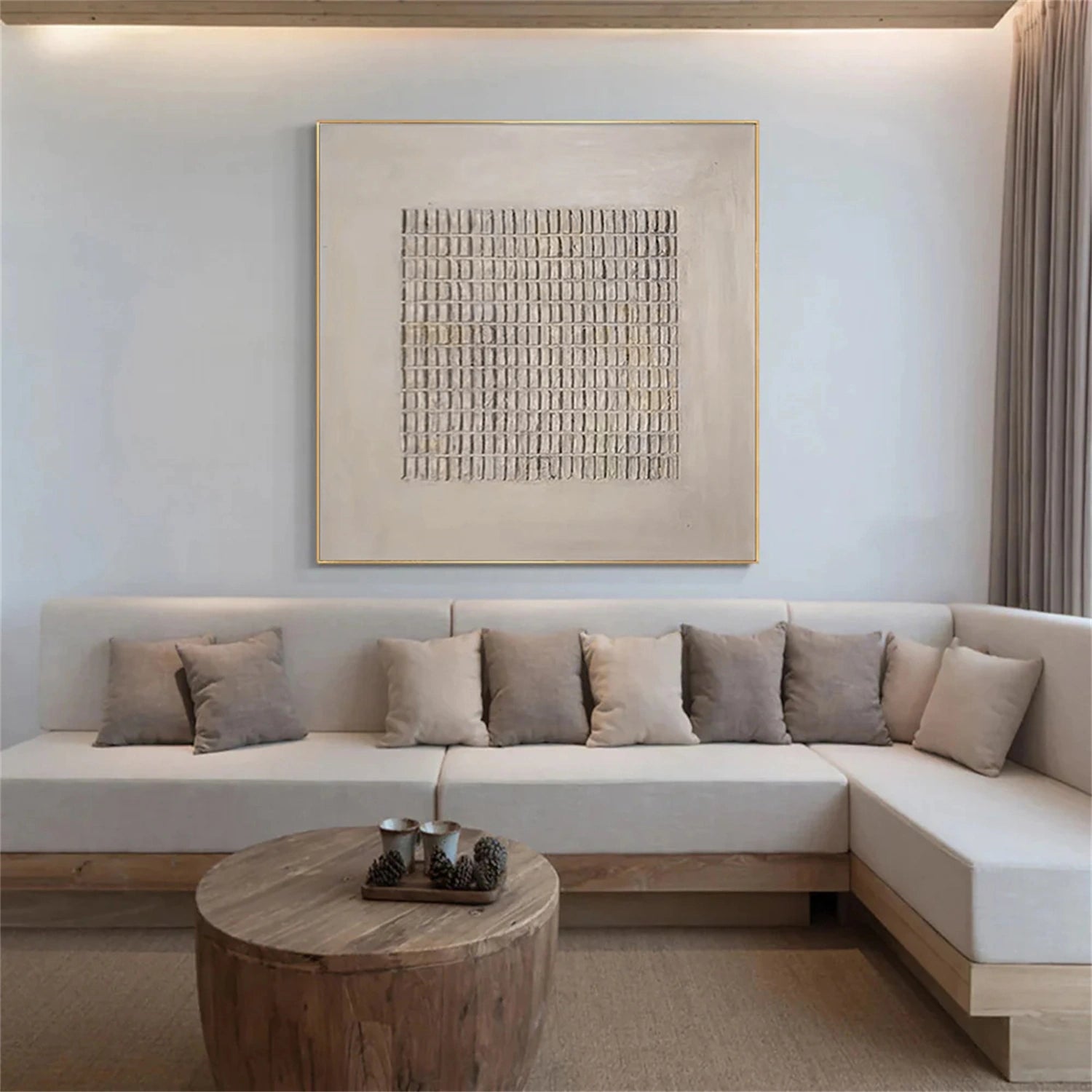 Beige & Brown Abstract Wall Art Print #BB029 - Modern Home Decor for Living Room, Bedroom & Office