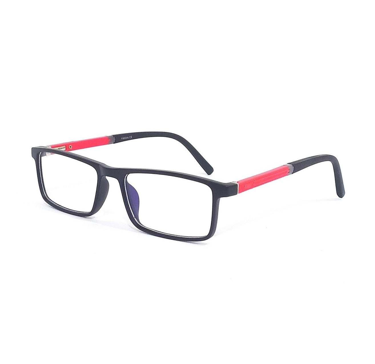 Blue Light Blocking Glasses - Rectangle Anti Glare Computer Glasses with Chashma Frame (66005) for Eye Strain Relief - Perfect for Office Work, Gaming & Screen Time