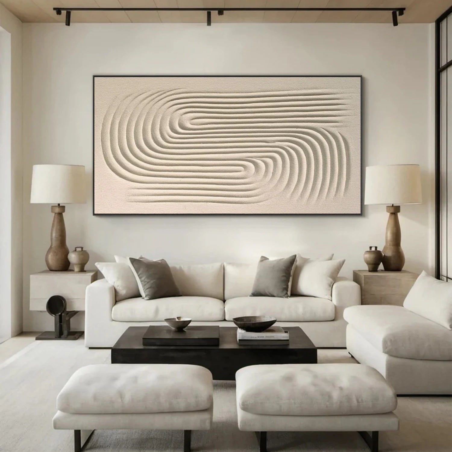 Beige & Brown Abstract Wall Art Print #BB157 - Modern Home Decor for Living Room, Bedroom & Office