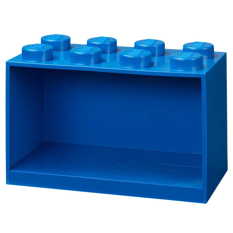 Blue Lego Brick Shelf with 8 Studs - 30% Off - Perfect for Organizing and Displaying Lego Collections in Kids' Rooms & Play Areas
