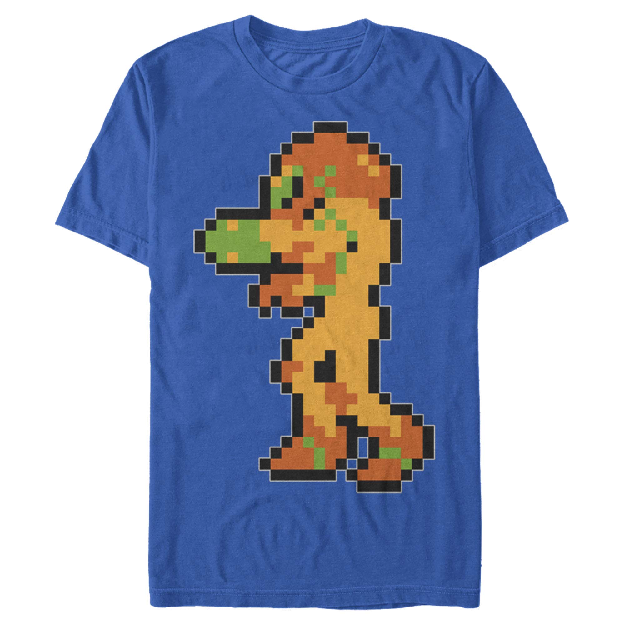 Men's Nintendo Metroid Pixel Art Samus T-Shirt | Retro Video Game Graphic Tee for Gamers & Fans | Perfect for Cosplay, Gaming Events & Casual Wear