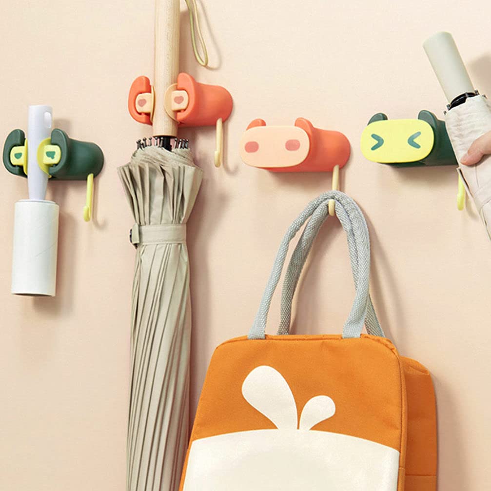 Wall Mounted Mop Holder & Broom Organizer - Heavy Duty Bathroom Mop Hook with Adjustable Clip for Mops, Brooms, and Cleaning Tools - Perfect for Kitchen, Garage, and Utility Room Storage