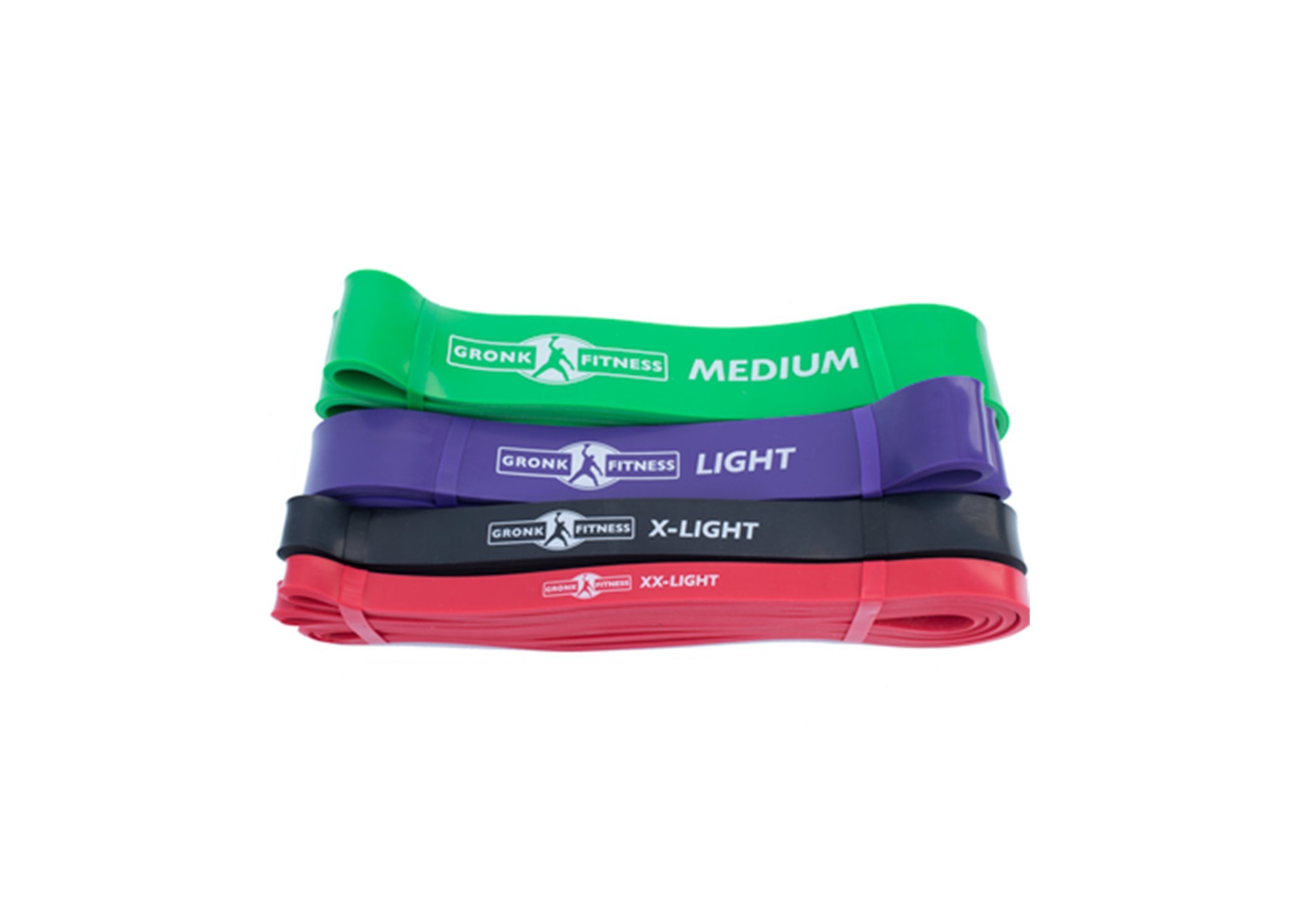 Gronk Fitness Resistance Bands Set of 4 - Heavy Duty Pull Up Assistance Bands, Workout Bands for Strength Training, Stretching & Physical Therapy - Perfect for Home Gym, CrossFit & Rehabilitation Exercises