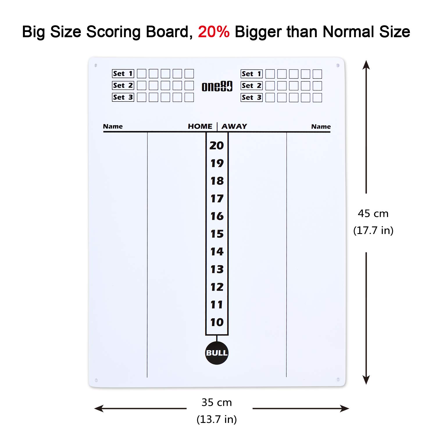 ONE80 Soft Tip Dartboard Set - 18