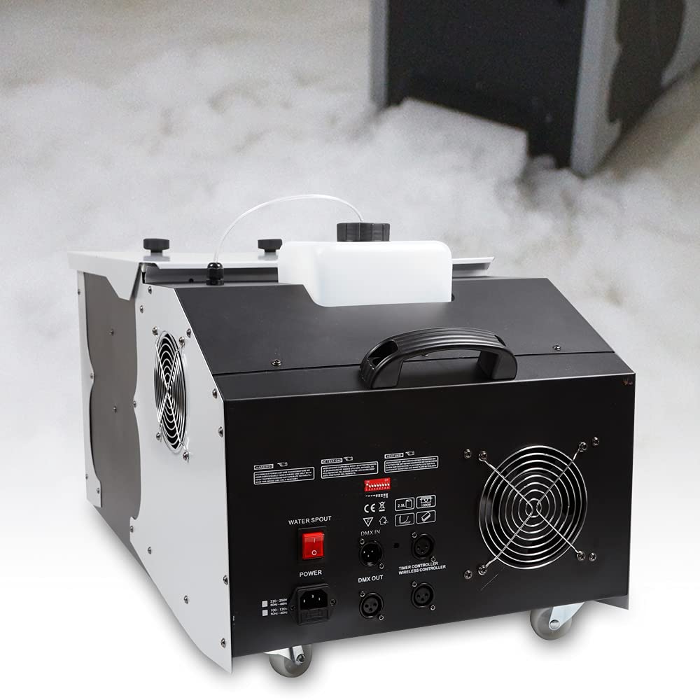 3000W Professional DJ Fog Machine with Remote Controller - Low Lying Dry Ice Effect Smoke Machine for Stage Shows (40000 cu.ft/min) | Perfect for Halloween Parties, Concerts, and Theater Performances