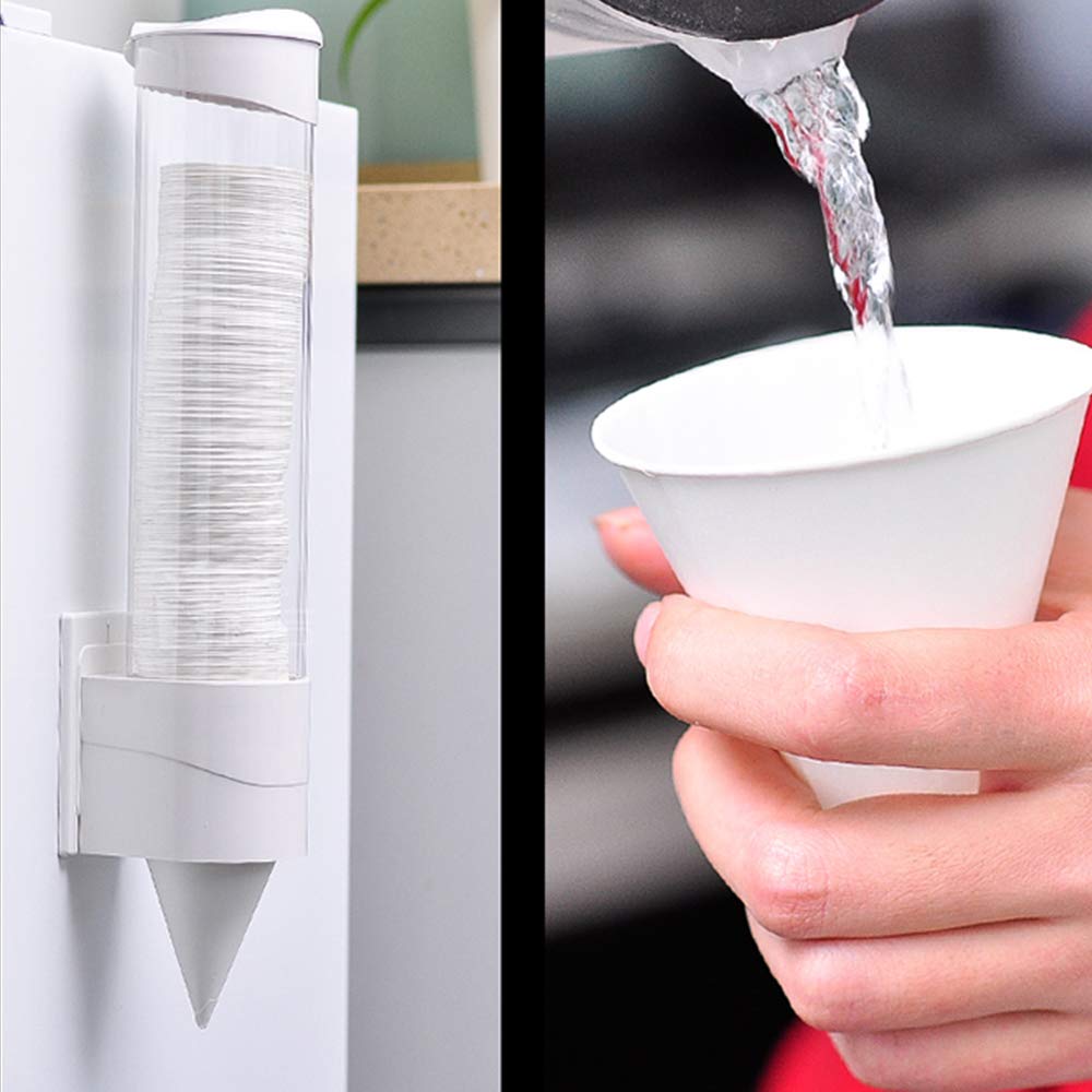 250 Pack Small White Paper Cone Cups - 3.7 oz Disposable Green Paper Funnel Cups for Snow Cones, Shaved Ice, Frozen Treats & Beverages | Perfect for Parties, Carnivals & Summer Snacks