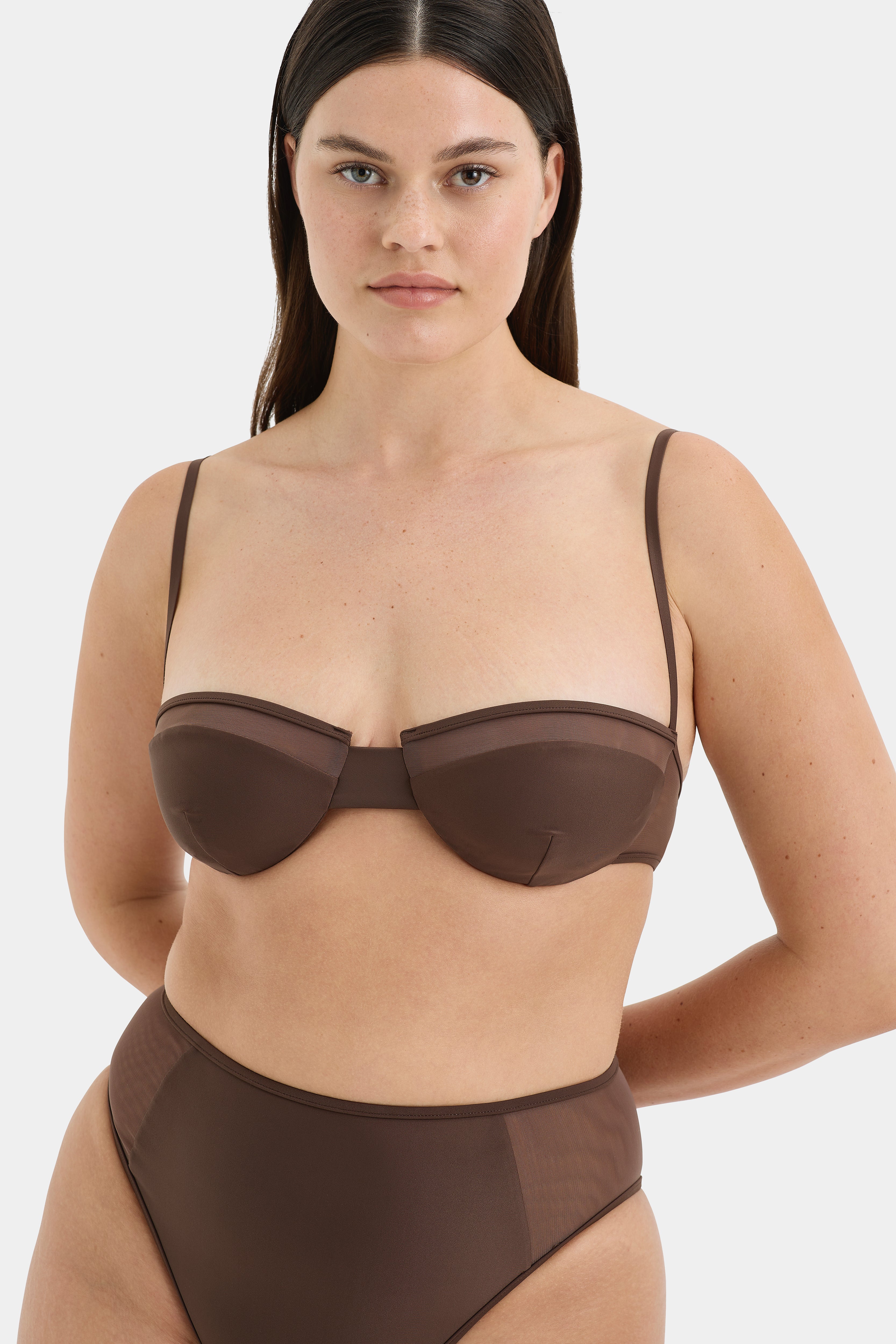 Dunes Splice Balconette Bra - Comfortable Lace Underwire Push Up Bralette for Women | Perfect for Everyday Wear, Date Nights & Special Occasions