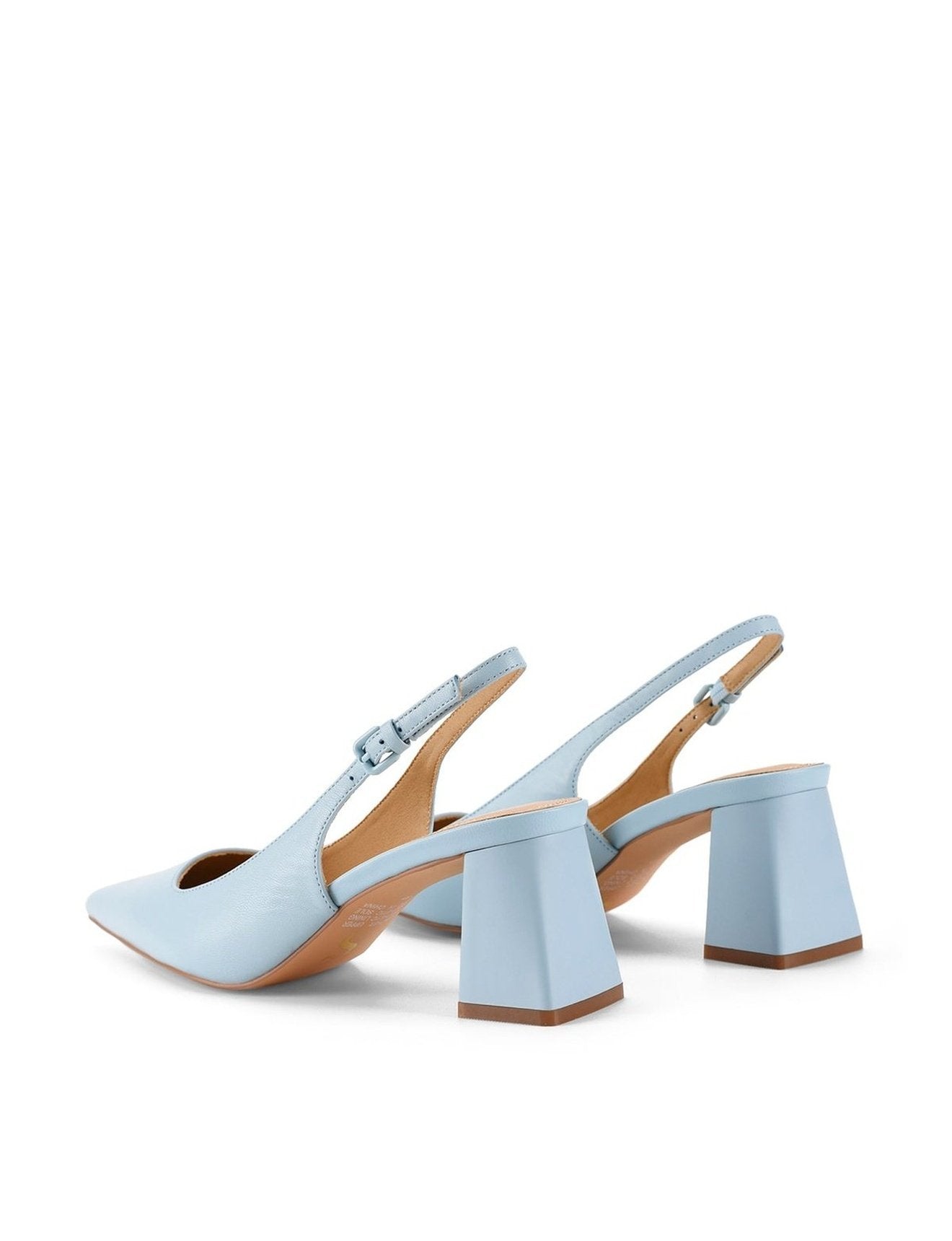 Yarra Pointed Toe Slingback Heels - Women's Pale Blue Leather Pumps for Work, Party & Wedding | Comfortable Dress Shoes for Office & Evening Events
