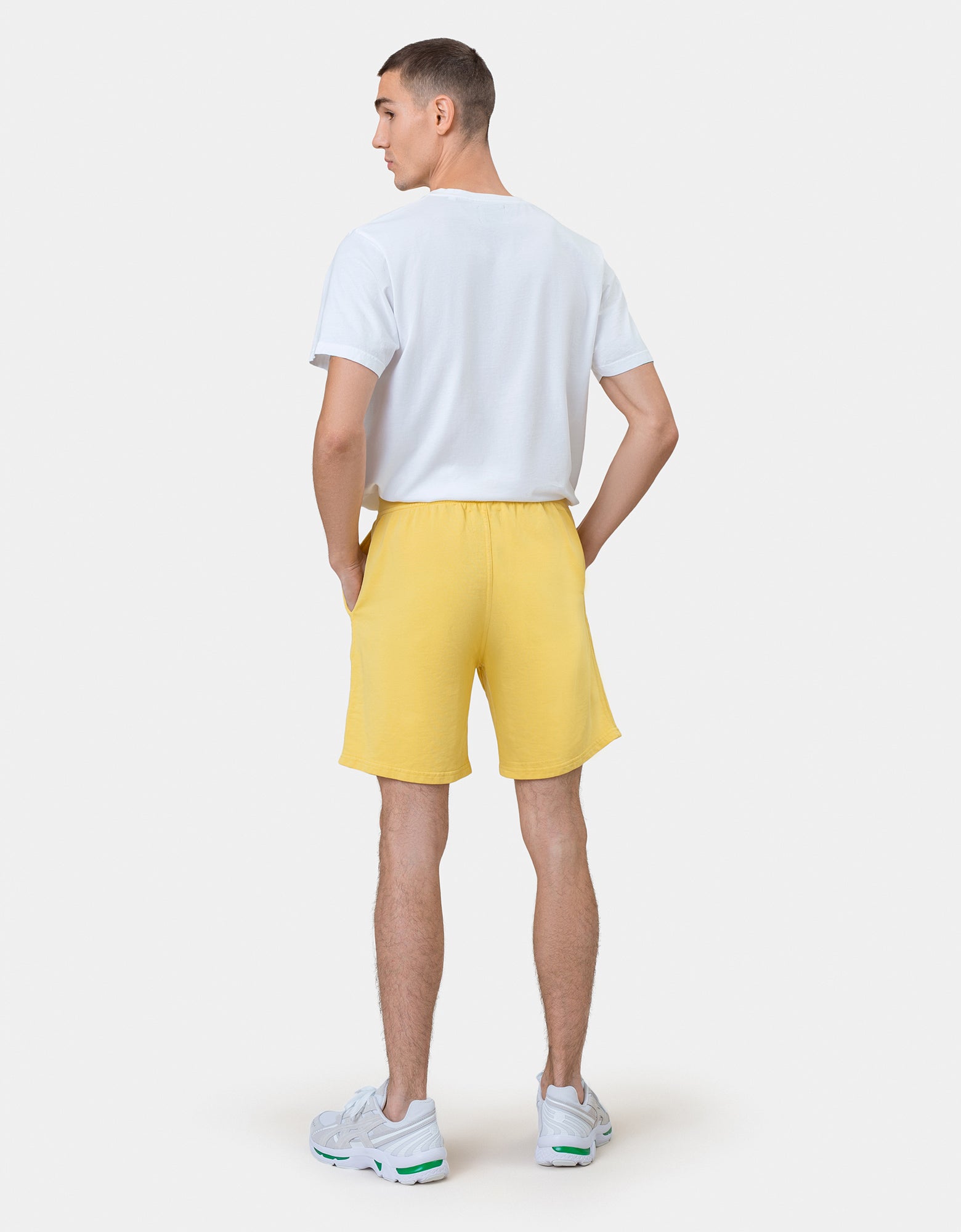 Classic Organic Cotton Sweatshorts for Women - Ivory White | Comfortable Lounge Shorts for Yoga, Running & Casual Wear