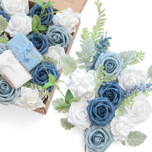 Blu-dusty Blue & Navy & White