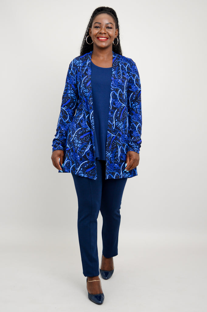 Chopra Jacket - Ancient Dot Bamboo Fabric - Lightweight & Comfortable for Yoga, Meditation & Outdoor Activities - Final Sale
