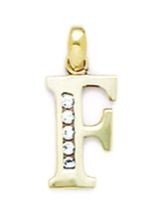 14K Yellow Gold CZ Cubic Zirconia Simulated Diamond Monogram Initial Pendant Necklace - Personalized Letter Name Jewelry (14x6mm) | Elegant Gift for Women, Perfect for Birthdays, Anniversaries & Special Occasions