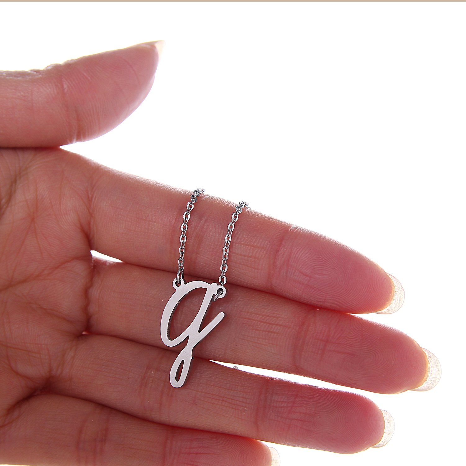AOLO Initial G Necklace for Women - Stainless Steel Personalized Name Pendant - Perfect Gift for Girlfriend, Wife, Daughter - Great for Birthdays, Anniversaries & Valentine's Day