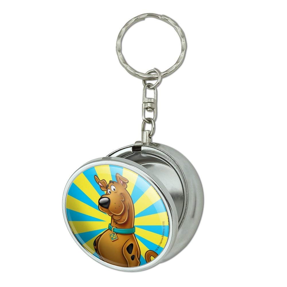 Scooby-Doo Portable Travel Ashtray Keychain with Cigarette Holder - Compact Pocket Purse for Smokers | Perfect for Travel, Outdoor Camping & Car Use