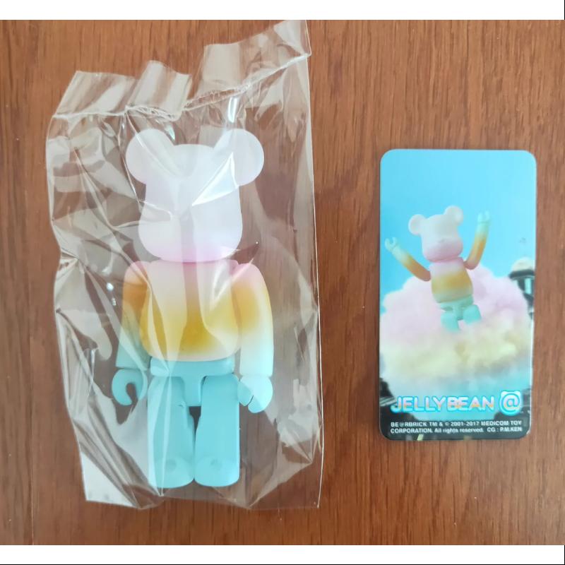 Bearbrick Series 34 JELLYBEAN Cotton Candy 100% Authentic Collectible Figure - Perfect for Anime Fans, Toy Collectors & Home Decor Display