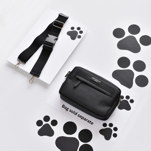 Black Bum Bag Strap for Dog Walking - Adjustable Waist Pack for Hands-Free Convenience - Perfect for Outdoor Activities, Hiking & Pet Adventures