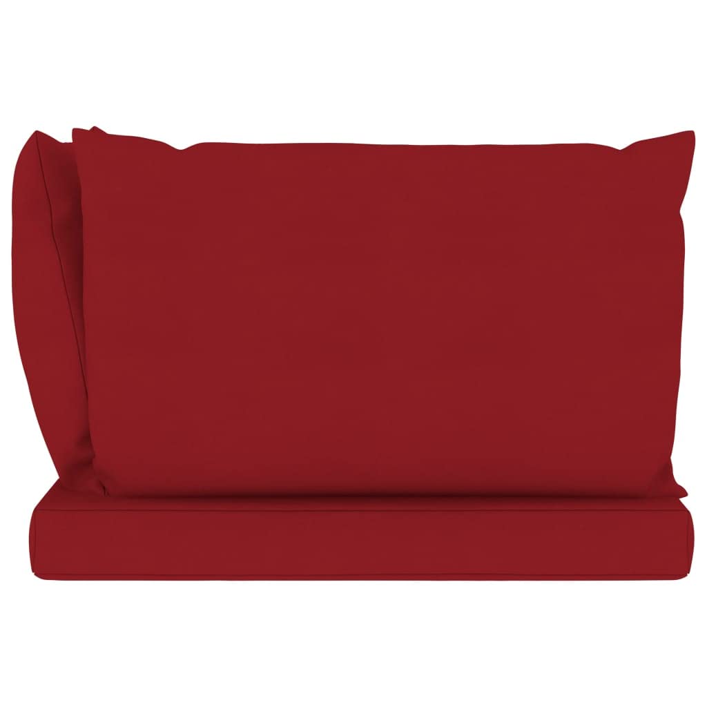 Premium 3-Piece Wine Red Fabric Pallet Sofa Cushion Set - Soft & Durable for Indoor/Outdoor Use - Perfect for Patio, Deck, or Living Room Furniture