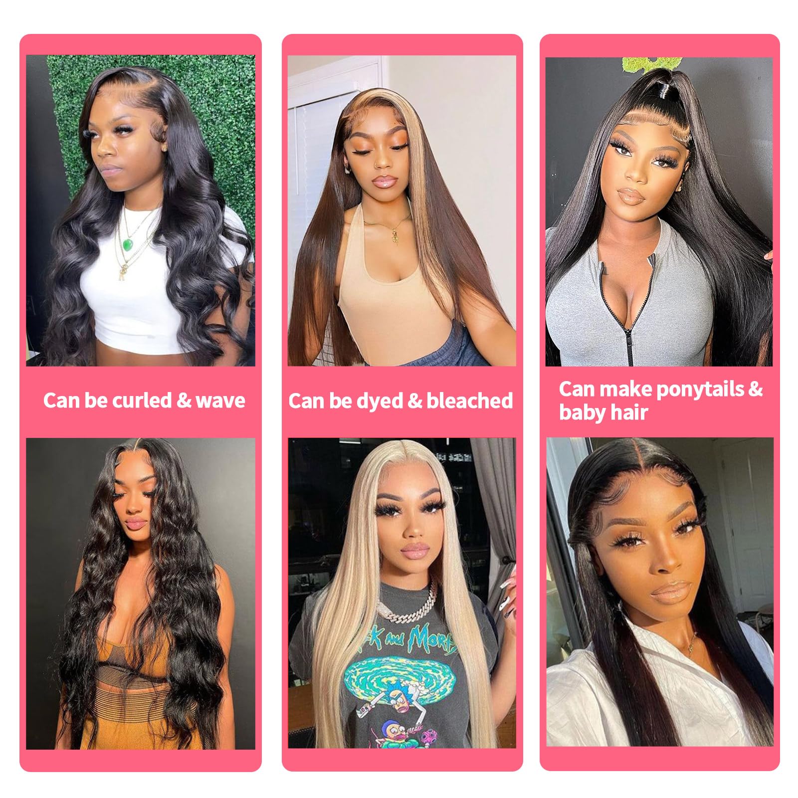 20 Inch Straight Lace Front Wigs Human Hair - Pre Plucked 180% Density Glueless Wigs with 13x4 HD Transparent Lace - Brazilian Virgin Hair for Women - Perfect for Daily Wear, Cosplay & Special Occasions