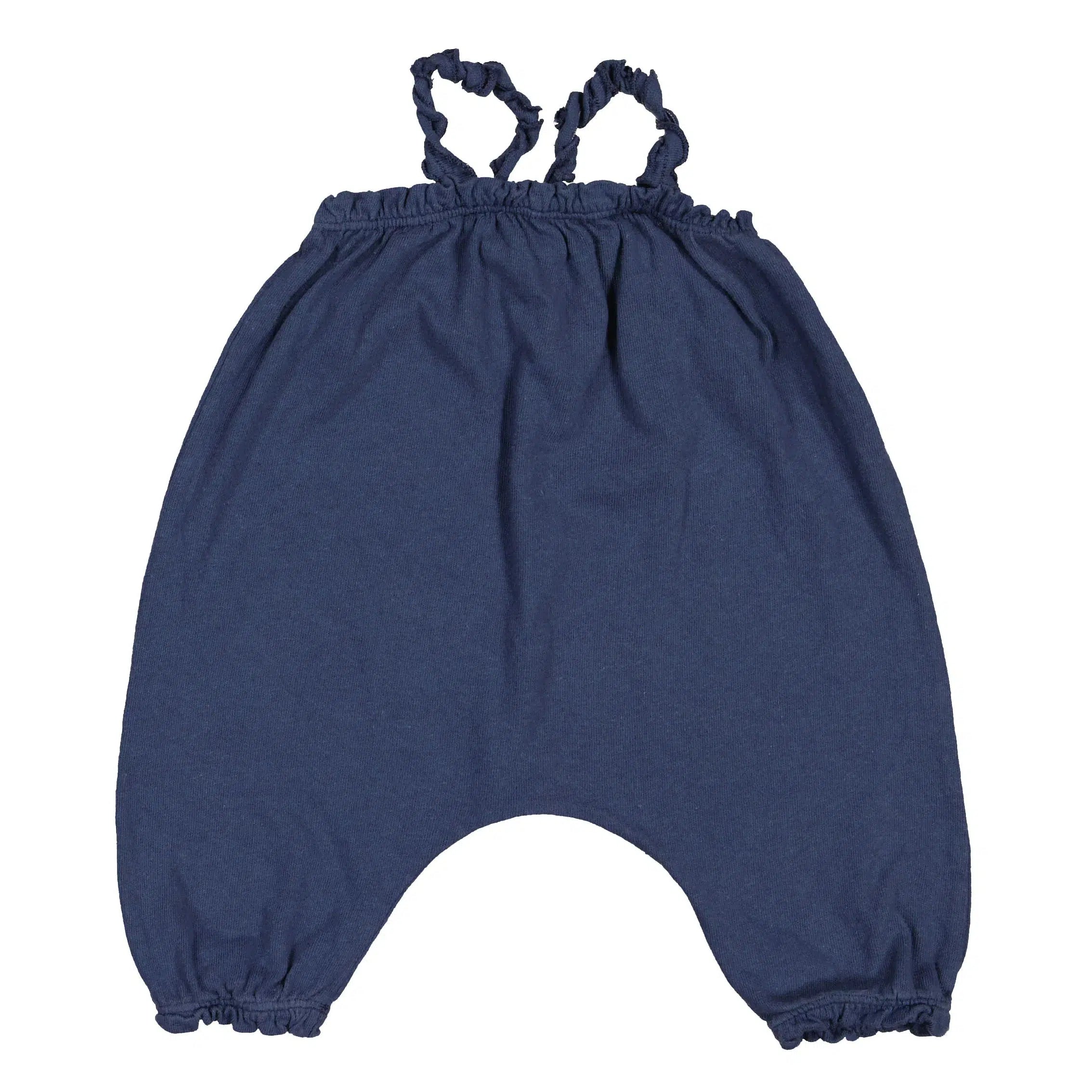 Bean's Barcelona Cotton Linen Romper Jumpsuit - Denim Blue | Casual Summer Outfit for Women, Beach Wear & Vacation Style