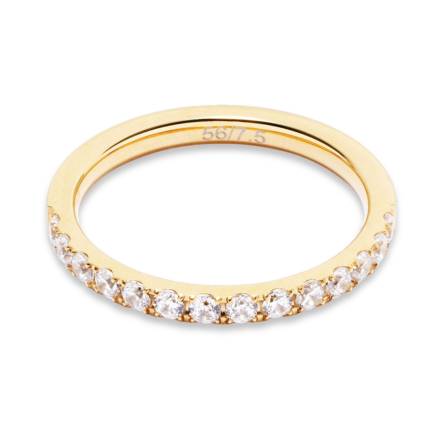 Eternal Love Ring - 14K Gold Plated Crystal Wedding Band for Women, Romantic Gift for Anniversary, Valentine's Day & Engagement - Perfect for Special Occasions & Everyday Elegance