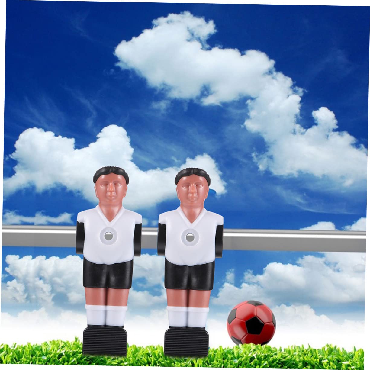 Yardwe 12-Piece Table Football Player Set - Realistic ABS Soccer Athlete Figures for Foosball Game Accessories - Perfect for Game Rooms, Bars, and Family Entertainment