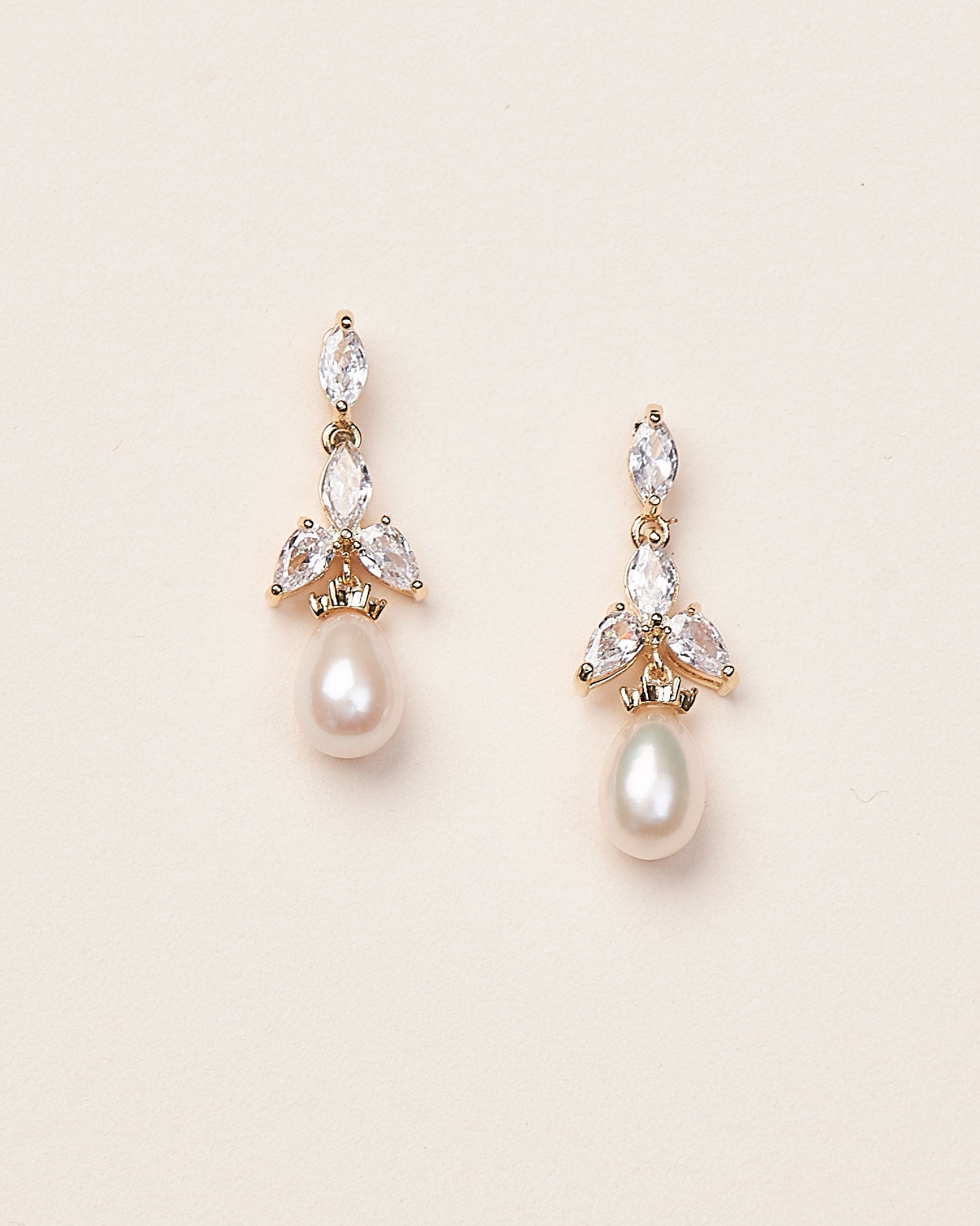 Olivia Freshwater Pearl & Cubic Zirconia Earrings for Women - Elegant Dangle Drop Earrings for Wedding, Party & Special Occasions