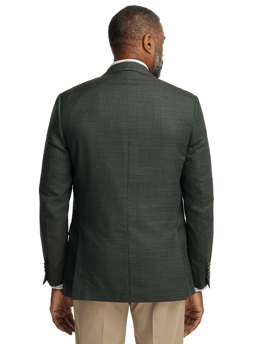 Premium Wool Single Breasted Notch Lapel Blazer for Men - Green/Tan | Business Casual & Formal Wear | Office, Wedding & Special Occasions