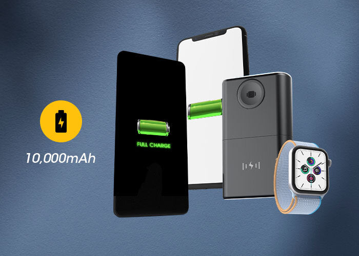 Maxxlee 10000mAh Portable Charger - Super Fast Qi Wireless & Wired Charging Power Bank for iPhone, Samsung, AirPods, Apple Watch | Perfect for Travel, Camping & Emergency Backup