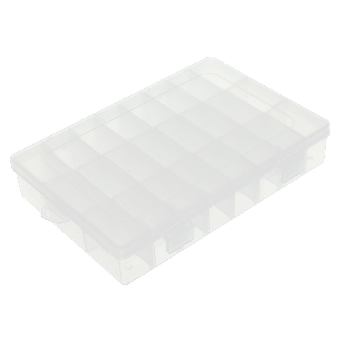 Clear Plastic Tool Organizer Box - Electronic Components Storage Container with Adjustable Dividers - Perfect for DIY, Workshop & Craft Organization