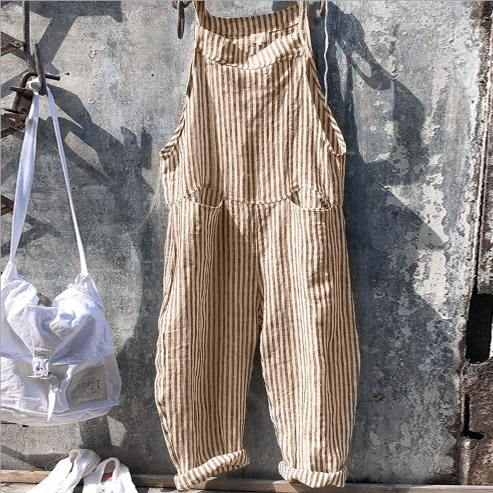Women's Sleeveless Jumpsuit with Slim Belt - Casual Hanging Neck Jumpsuit for Women | Perfect for Summer Outfits, Beach Wear & Casual Occasions