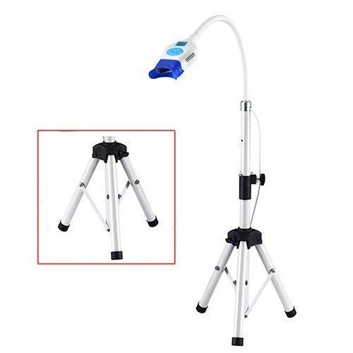 Professional Teeth Whitening Kit with Blue LED Light Accelerator & 2 Safety Goggles - Portable Floor Stand Whitening System for Home & Dental Office Use - Brighten Smile for Weddings, Photos & Special Occasions