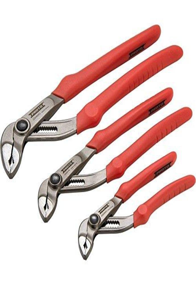 3-Piece Locking Pliers Set - High Grip Adjustable Wrench for DIY, Automotive & Home Repairs - Ideal for Plumbing, Metalworking & Crafts