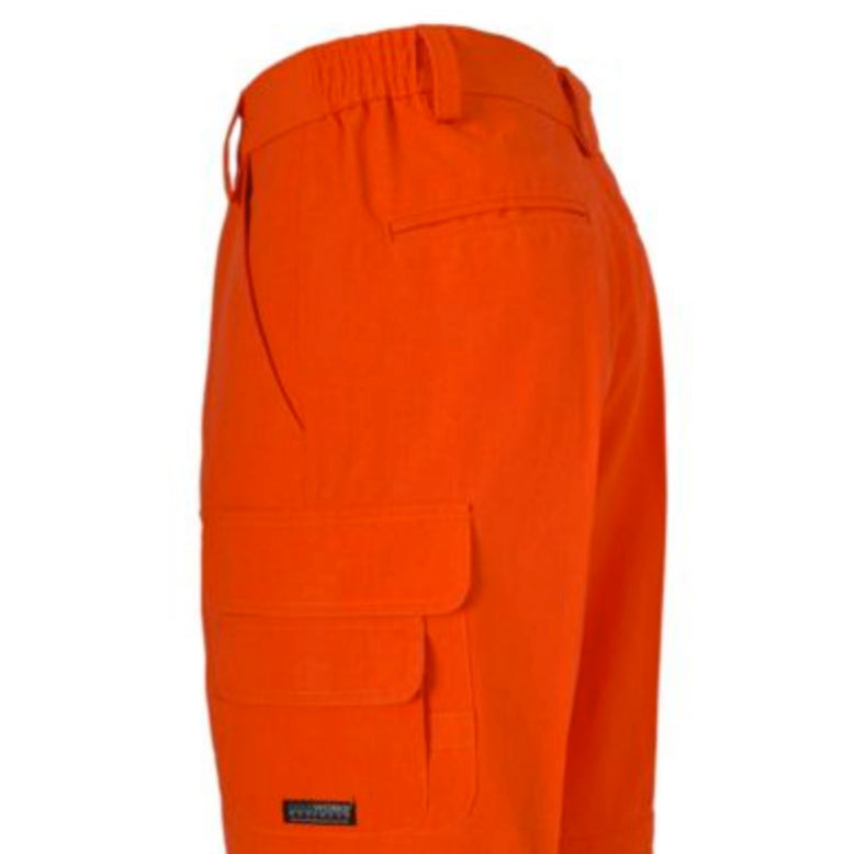 CoolWorks Hi-Visibility Ventilated Cargo Work Pants for Men - Orange Safety CW2ORGA | Durable Construction Workwear for Outdoor Jobs & Hazardous Environments