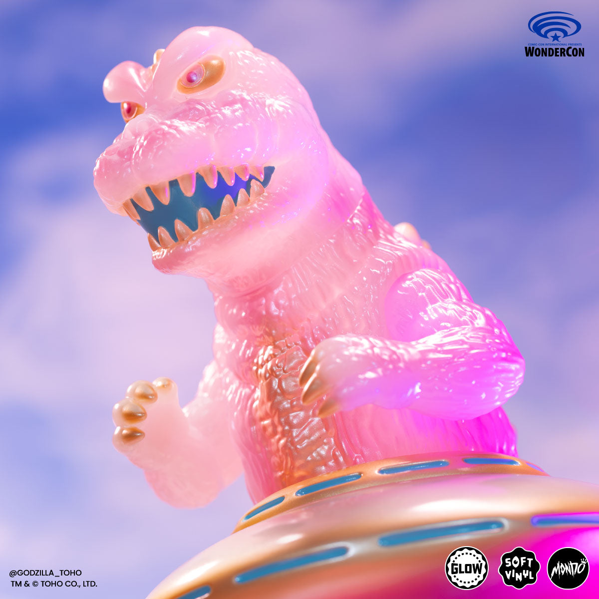 Godzilla UFO Soft Vinyl Figure - Cherry Blossom Limited Edition Collectible Toy for Anime Fans | Perfect for Display, Gifts & Pop Culture Collections