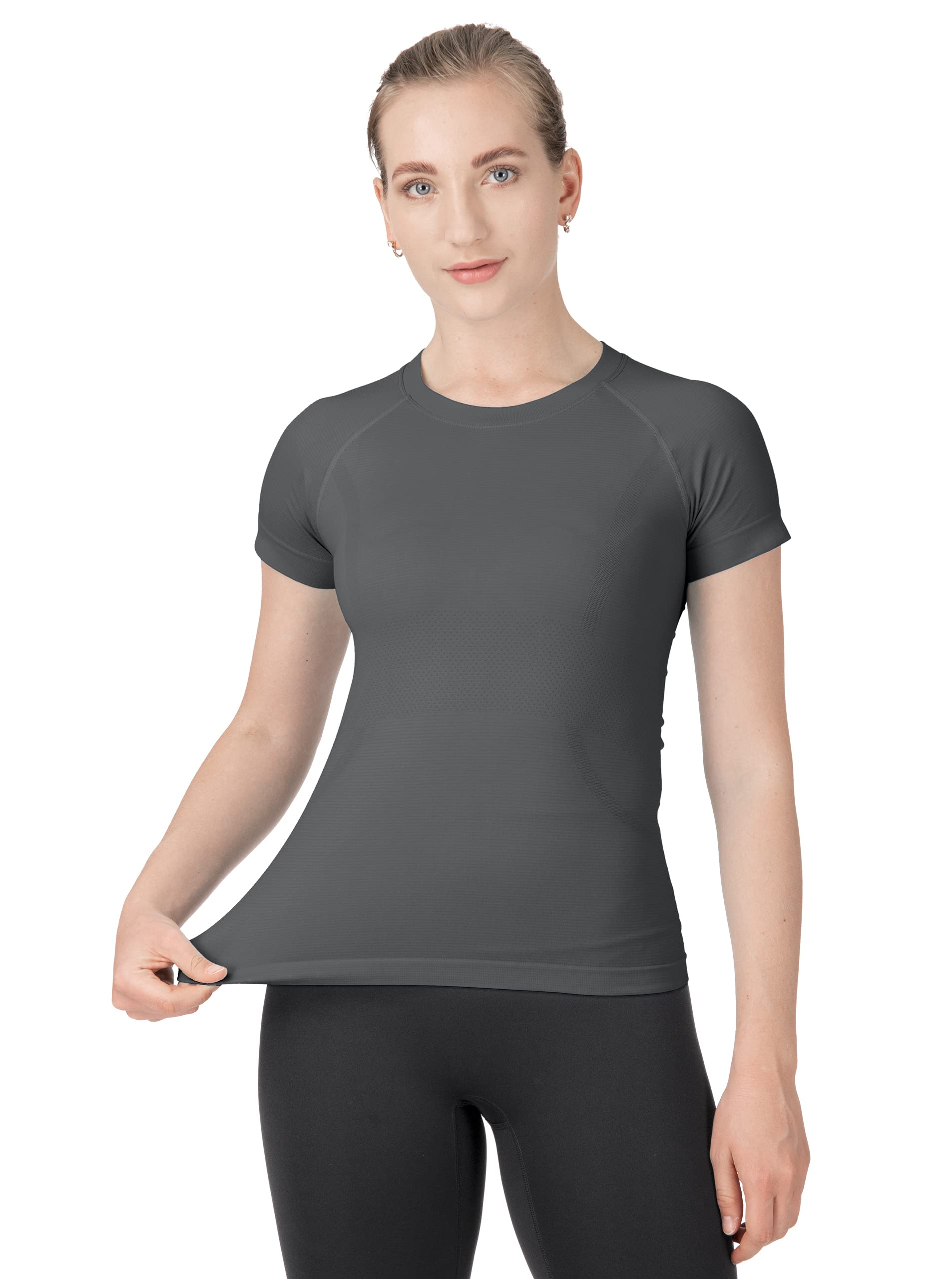 MathCat Women's Workout Shirts - Short Sleeve Athletic Tops for Yoga & Gym - Breathable Fitness Tees for Running, Training & Active Lifestyle