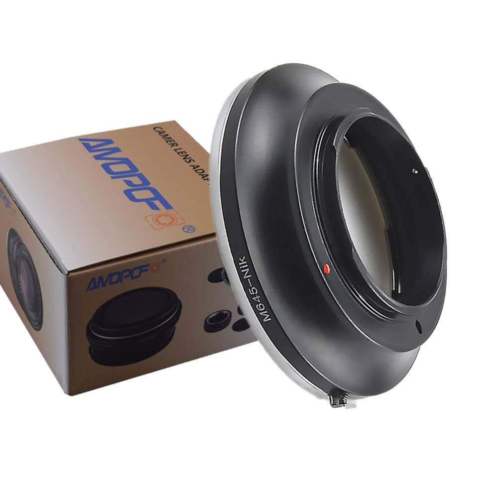 M645 to Nikon F-Mount Lens Adapter - Compatible with D7100, D7000, D5300, D5200, D5100, D5000, D3300, D3200 - Convert Medium Format Lenses for DSLR Photography, Vintage Lens Mounting & Creative Shooting