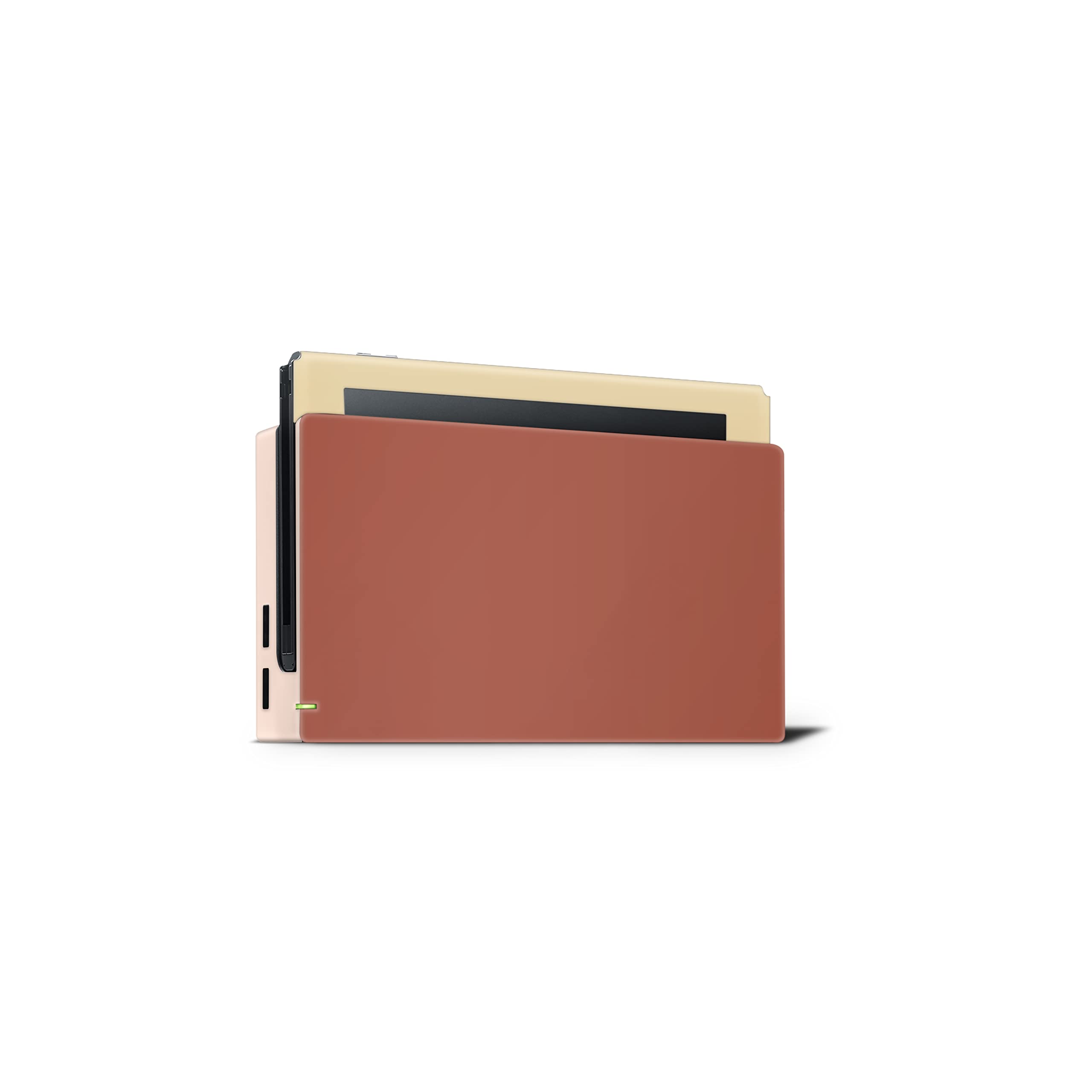 Premium Solid Color Vinyl Skin Wrap for Nintendo Switch - Brown 3M Full Cover Decal, Compatible with All Switch Models | Durable Scratch Protection & Custom Style for Gaming, Travel, and Home Entertainment