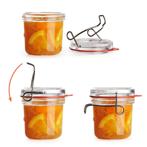 Luigi Bormioli 25 Oz Airtight Food Storage Container - Insulated Locking Lid, BPA-Free Glass Jar for Meal Prep, Lunch Box & Camping | Perfect for Office, School & Outdoor Adventures