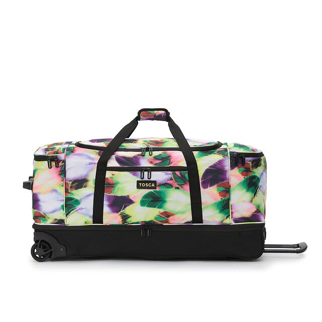 Tosca TCA798TWM 70cm Wheeled Split Compartment Duffle Bag - Yellow/Feather | Travel Luggage for Business Trips & Weekend Getaways