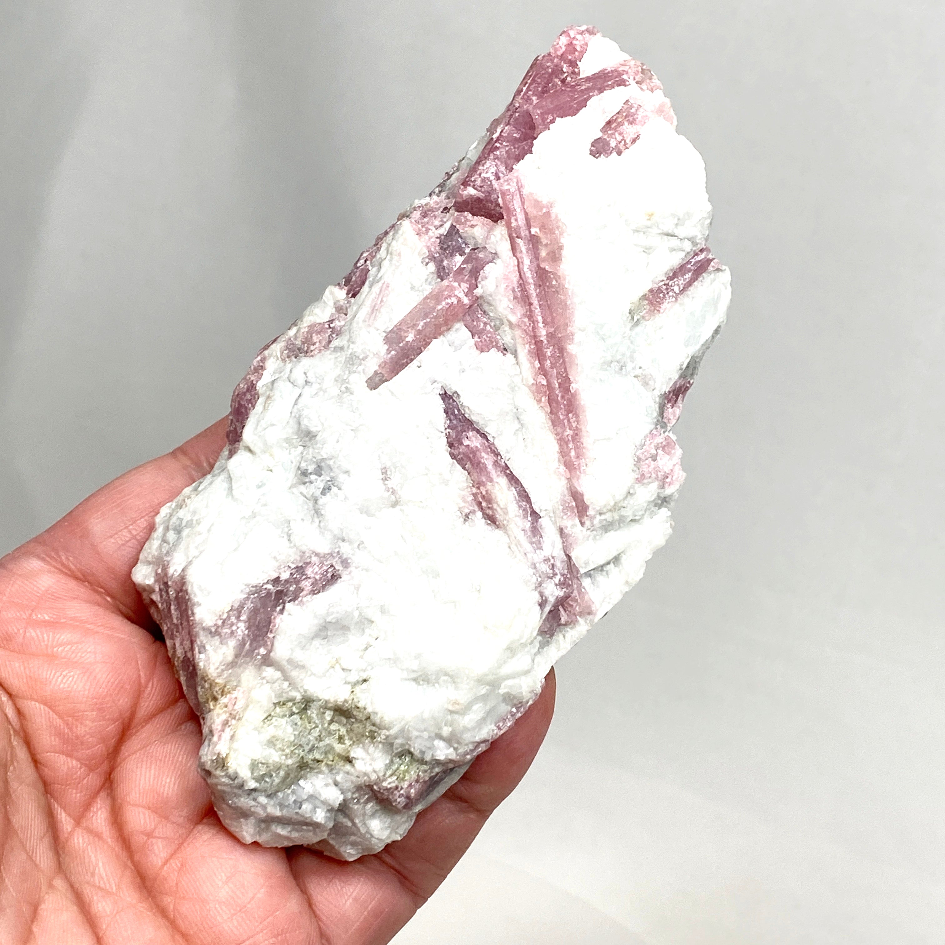 Natural Pink Tourmaline on Quartz Crystal Specimen - PTQ 01 | Healing Stone for Meditation, Reiki & Home Decor