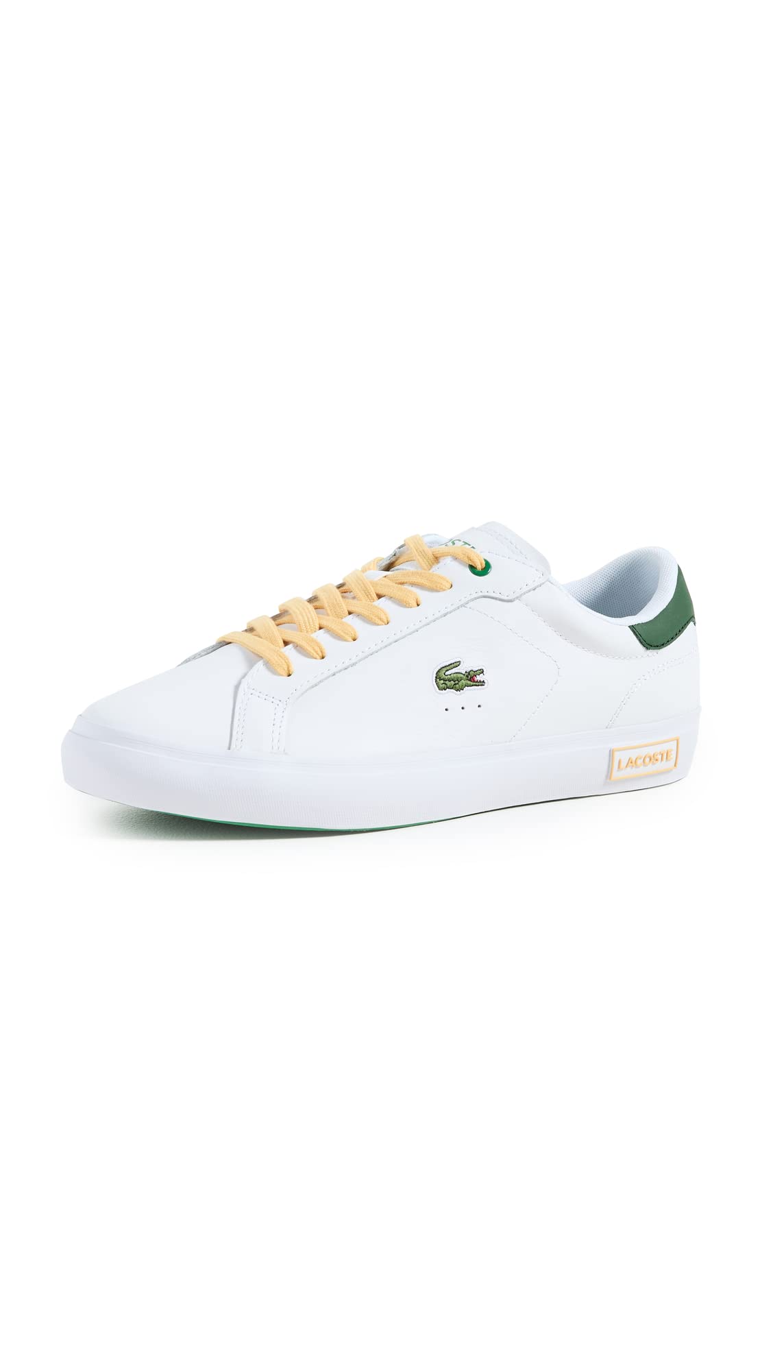 Lacoste Men's Powercourt Sneakers - Classic White Leather Tennis Shoes for Men | Comfortable Casual & Athletic Wear | Perfect for Gym, Running, and Everyday Outfits