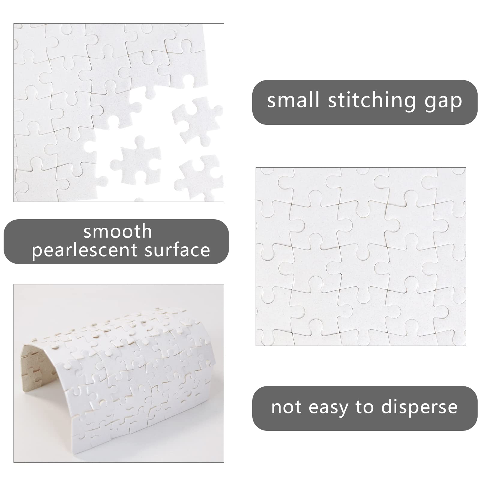 10 Sets Sublimation Puzzle Blanks - 80 Pieces DIY Heat Press Jigsaw Puzzles for Custom Heat Transfer | Perfect for Personalized Gifts, Home Decor & Craft Projects