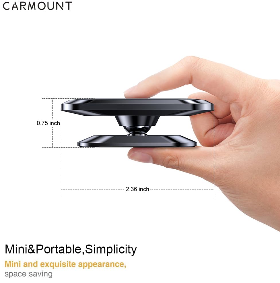 Super Strong Magnetic Phone Holder for Car - 360° Rotatable Universal Dashboard Phone Mount for iPhone, Samsung & All Smartphones | Secure & Hands-Free Driving Accessory