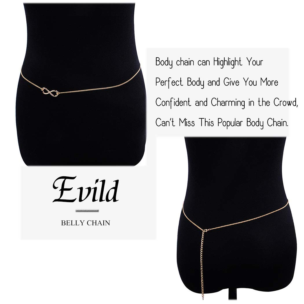 Boho Bikini Waist Chain - Minimalist Summer Belly Jewelry for Women | Beach Body Accessories for Swimwear, Music Festivals & Vacation Style