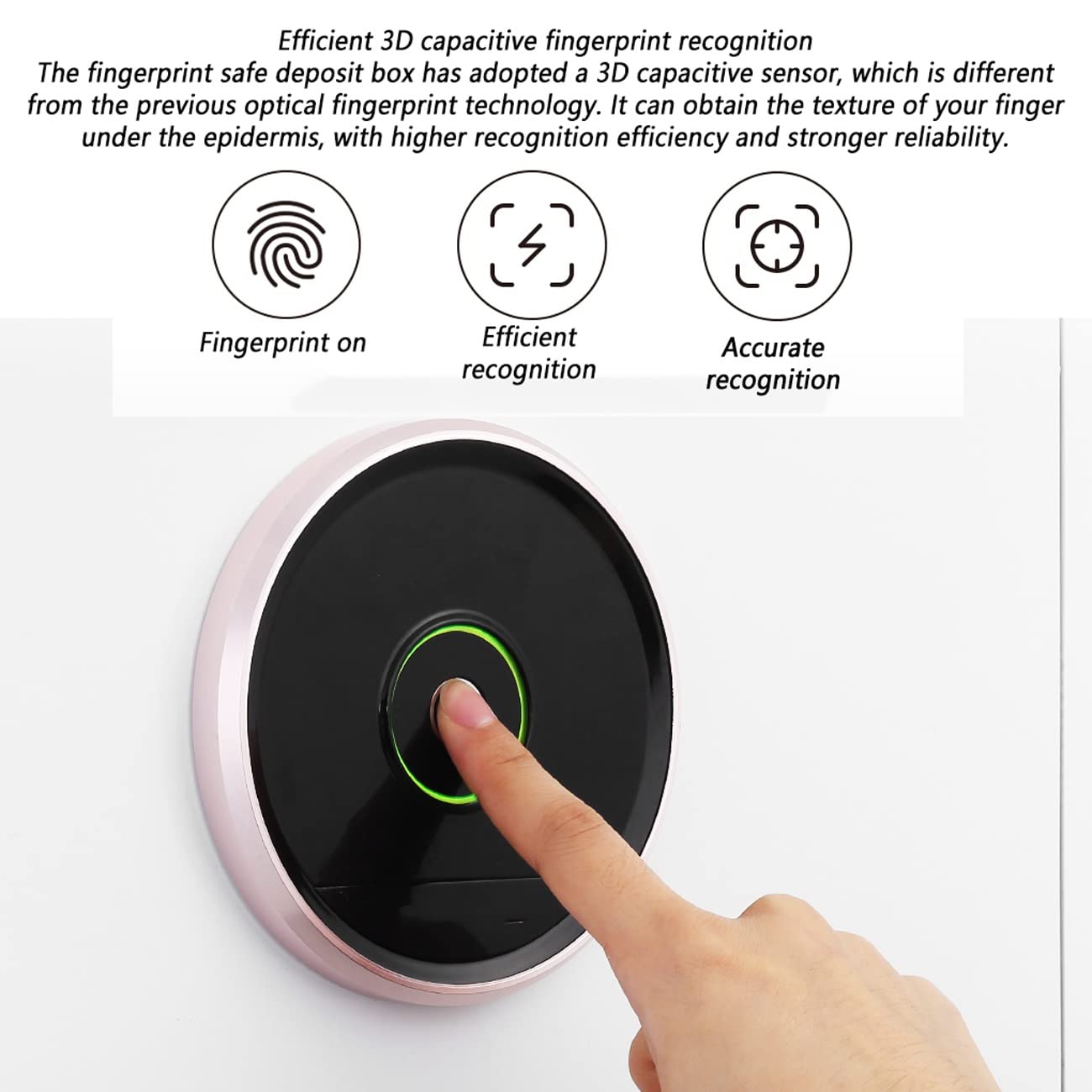 Fingerprint Safe Box - Biometric Security Lock Box for Home, Office & Travel - Anti-Theft Cash & Jewelry Storage - White Digital Safe for Bedroom, Closet & Cabinet - Protect Valuables, Documents & Cash
