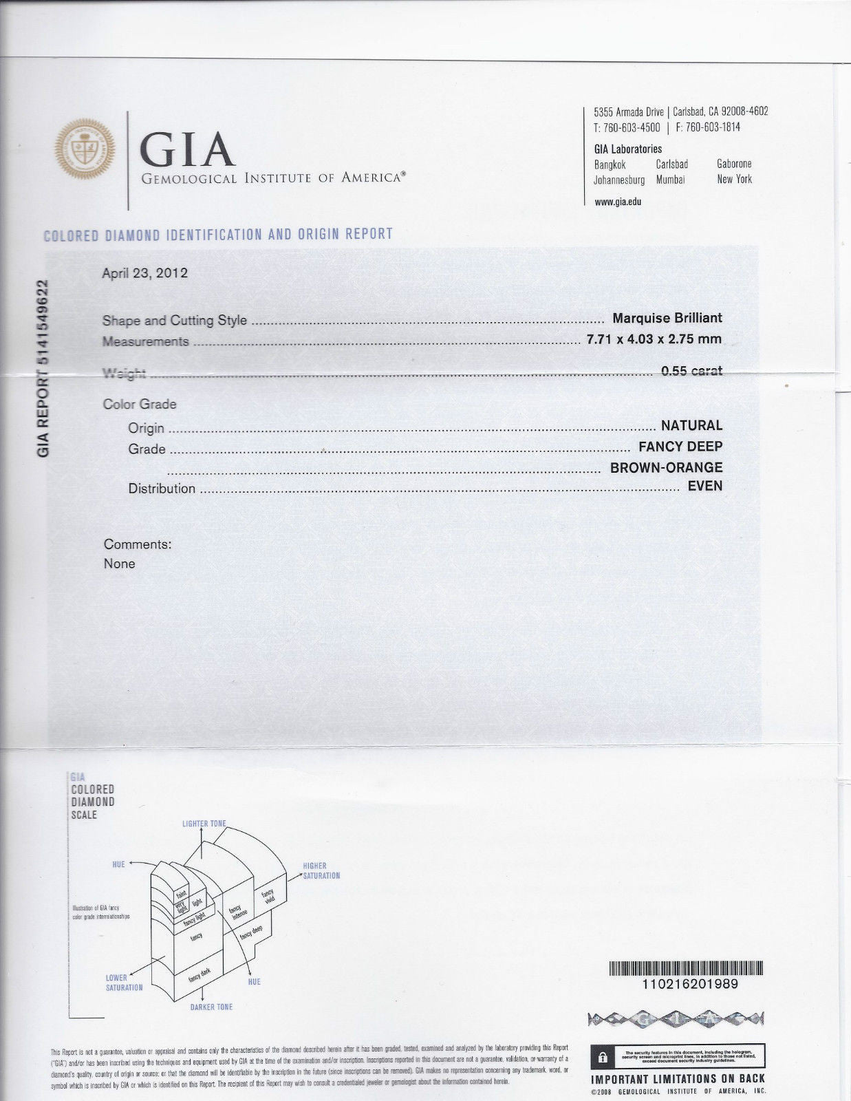 2.05CT GIA Certified Natural Fancy Orange Brown Diamond Ring in 14KT Gold with Tension Float Setting - Perfect for Engagement, Wedding & Special Occasions