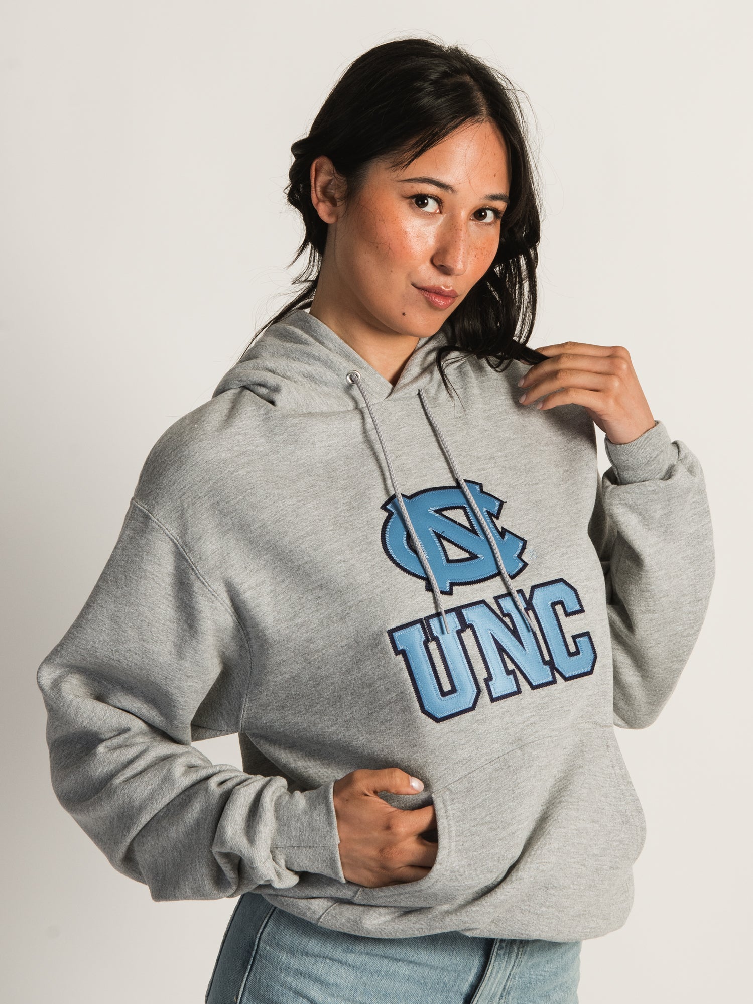 Champion Carolina Big Logo Pullover Hoodie for Men & Women - Cozy Fleece Sweatshirt for Casual Wear, Gym, and Outdoor Activities
