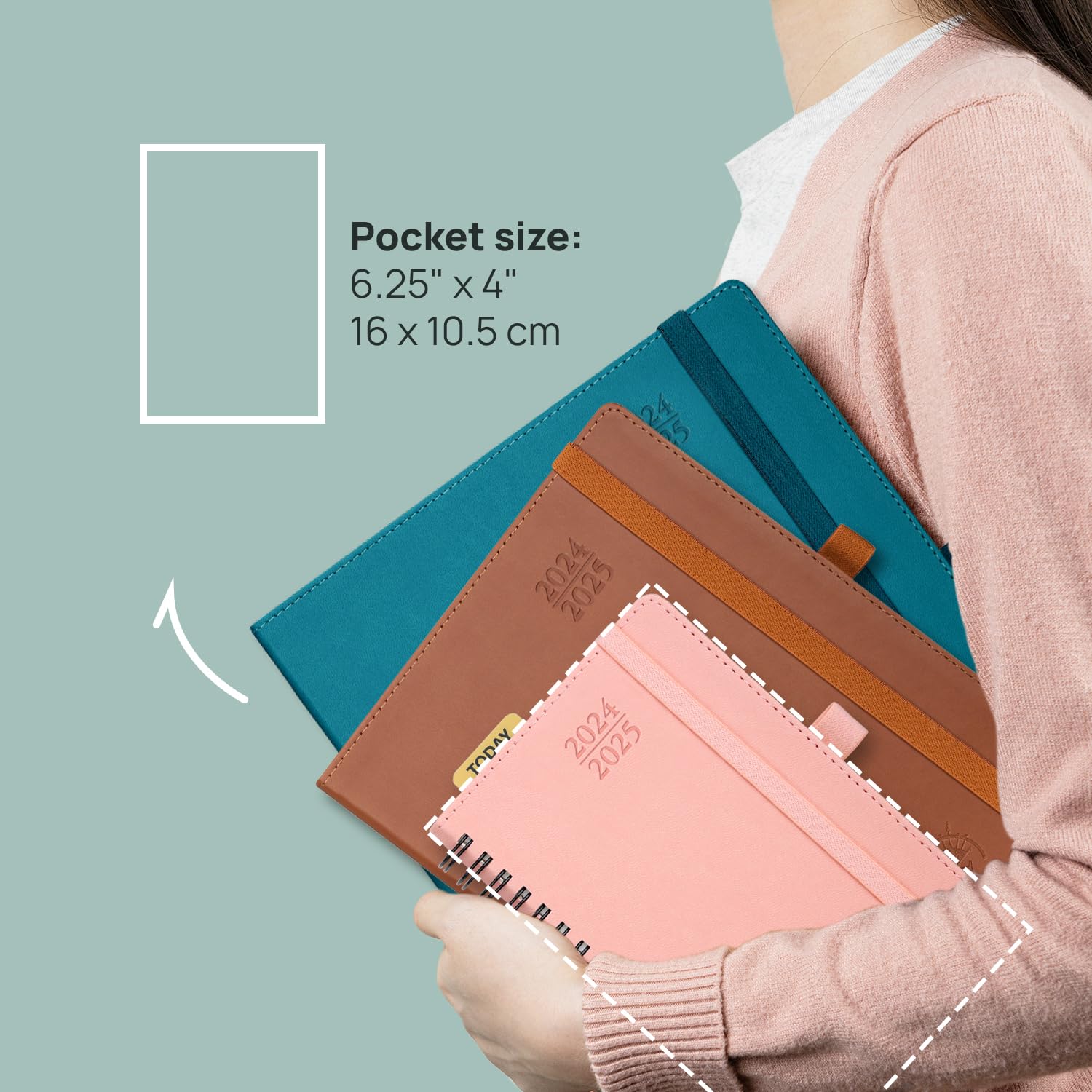 POPRUN 2024-2025 Monthly Planner - 18-Month Pocket Calendar (July 2024 - Dec 2025) - 4